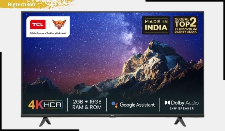 TCL 43 inches 4K Ultra HD Smart LED TV